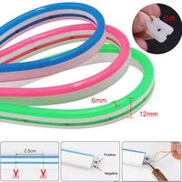 DC 12V LED Neon Strip Rope Lights Neon Sign 6X12mm Flexible Light 2835 120LED/m With 2pin Wire IP67 Waterproof Decoration Home 2