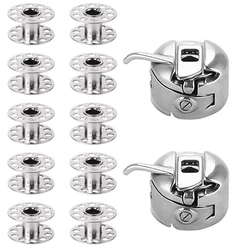 Bobbin Case Set with Sewing Machine Metal Bobbins - 12-Piece Sewing Accessories Kit (2)