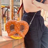 Novel Pretzel Bread Design Shoulder Bag for Women Small Food Shape Crossbody Bag Girls Cute Purses and Handbags Novelty Clutch 6