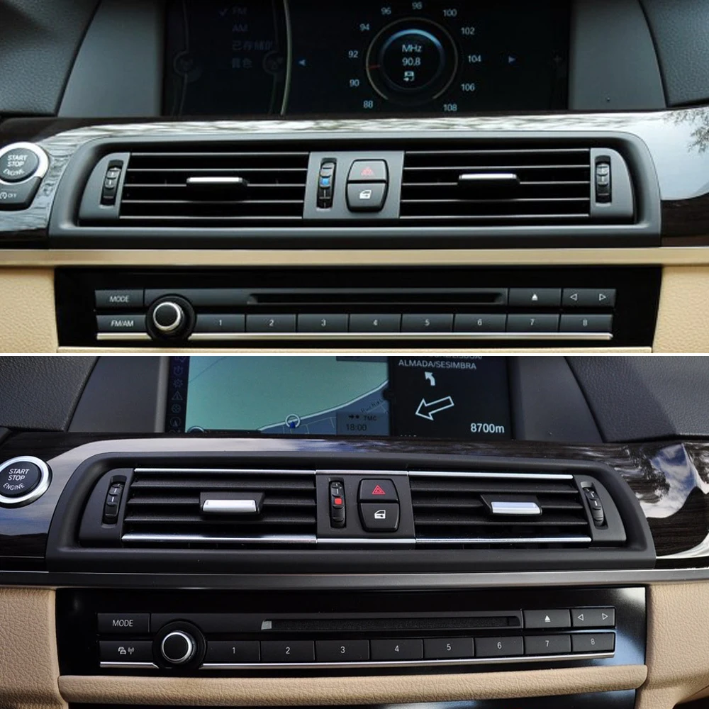 자동차 전면 대시 중앙 에어컨 중간 AC 벤트 그릴, BMW 5 시리즈 F10 F11 64229166885,64229209136 완전 조립