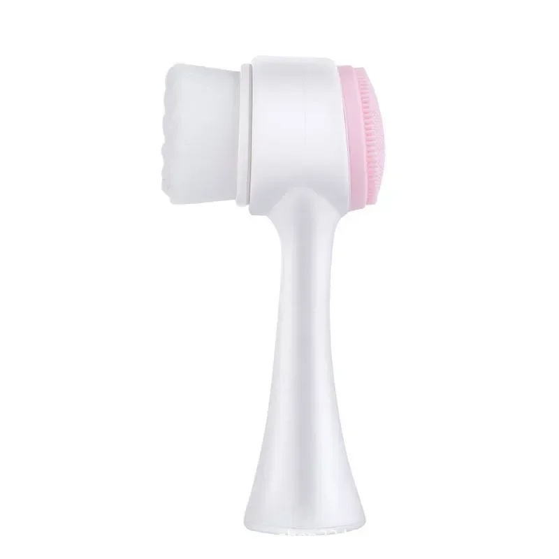 3D Face Cleaning Massage Brushes Silica Gel Brush Double Sided Facial Cleanser Blackhead Removing Pore Cleaner Exfoliating facial cleansing brush,facial cleanser massager,acne and blackhead removal tools