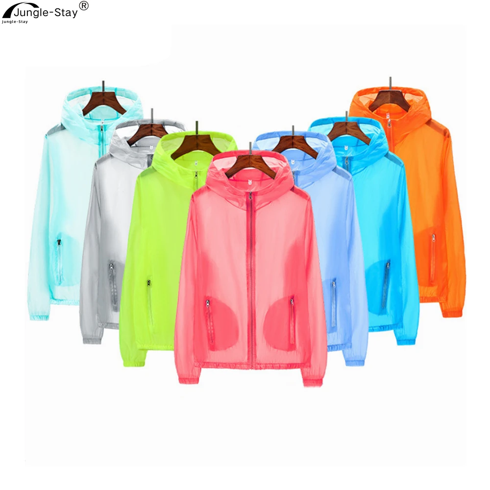 

Summer UV Sun-Protection Large Sizes S-7XL Skin Thin Jackets Ultra Lightweight Couple Jackets Outdoor Riding Camping Jackets