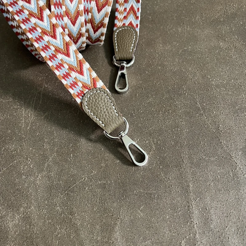 H Evelyn Shoulder Strap New Gold Full Hand Sewn Wax Thread Woven Ribbon Wrap Strap Lightweight and Comfortable Single Shoulder