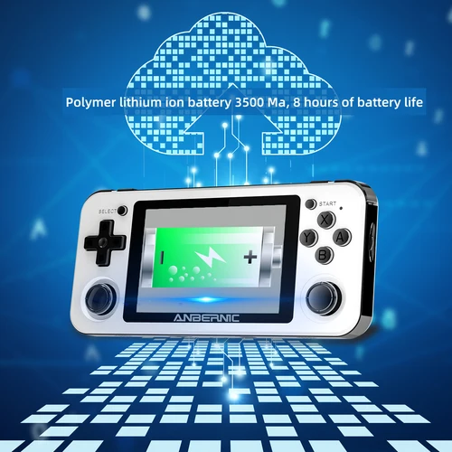 Anbernic 레트로 비디오 게임 콘솔, 3.5 인치 IPS 스크린, 3500 mAh 오픈 소스 리눅스 8000 + 게임, PS1 PSP NDS N64 GBC GBA FC, RG351P 5