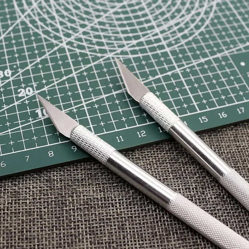 1/2/3/4/5/6 세트 미끄럼 방지 금속 수술칼 도구 키트 커터 조각 공예 칼 휴대폰 DIY 수리용 수공구