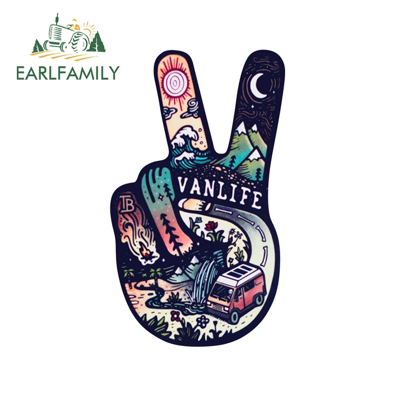 EARLFAMILY 13 см X 7 для Vanlife автомобильные наклейки Солнцезащитная окклюзия царапины
