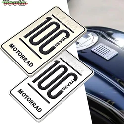 For BMW R1300GS F900GS R18 R1200GS LC R1250GS F850GS F900R/XR S1000R Motorcycle 100 Years Metal Fuel Tank Trim Sticker Cover