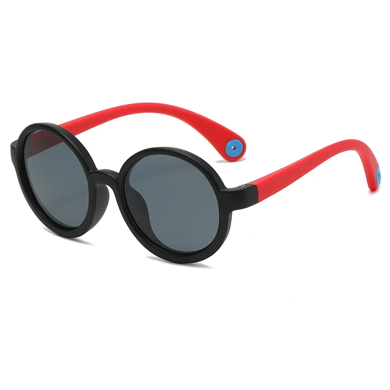 Round Frame Silicone Children Polarized Sunglasses UV400