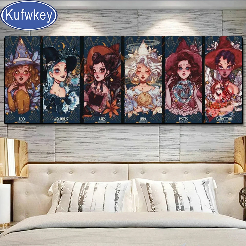 

Алмазная живопись ведьмы созвездия Новая коллекция вышивка крестиком Алмазная мозаика вышивка полный набор домашний декор ручной работы подарок