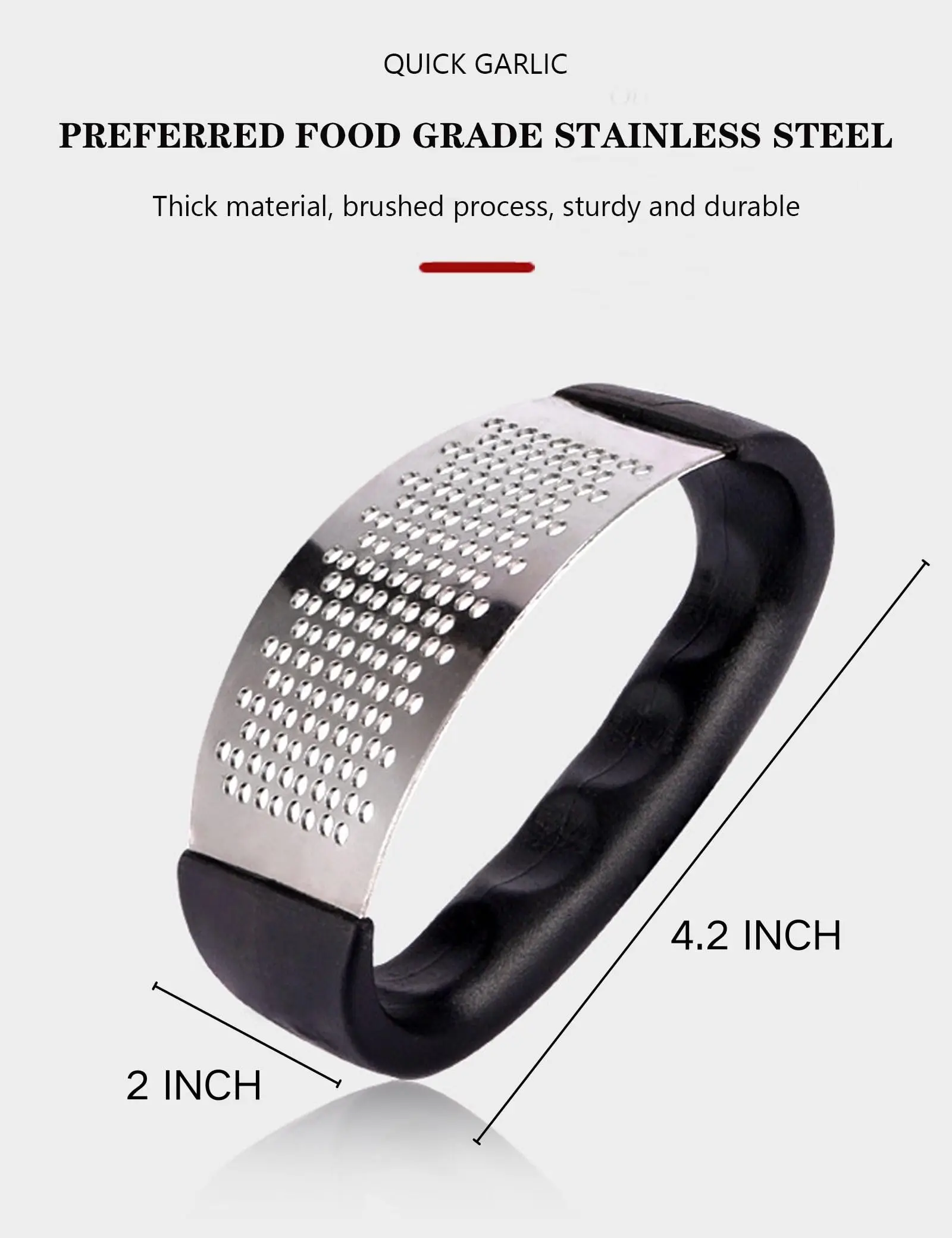 Stainless Steel Garlic Press,Manual Vegetable Cutter,Fruit Crusher for Restaurants and Supermarkets,Easy-to-Use Kitchen Gadget