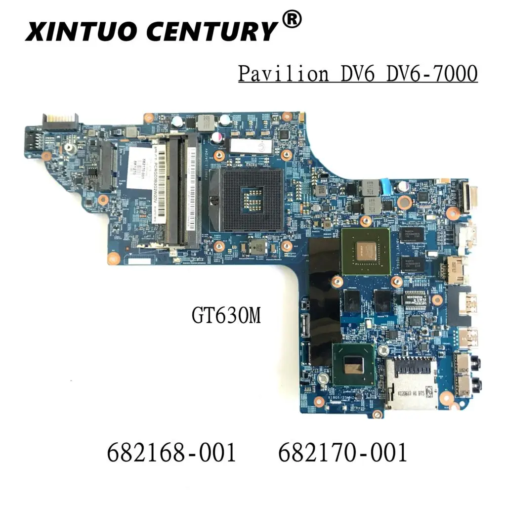 

682168-001 682170-001 материнская плата для ноутбука HP Pavilion DV6T DV6 DV6-7000 материнская плата с HM77 GT630M 1 ГБ DDR3 100% протестирована