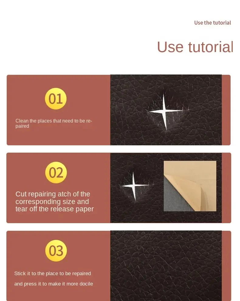 0,9mm weiches Kunstleder mit selbst klebenden Reparatur-Leders ofas, Leder tischen und Stühlen DIY Crafts PVC-Leder – Detail 8