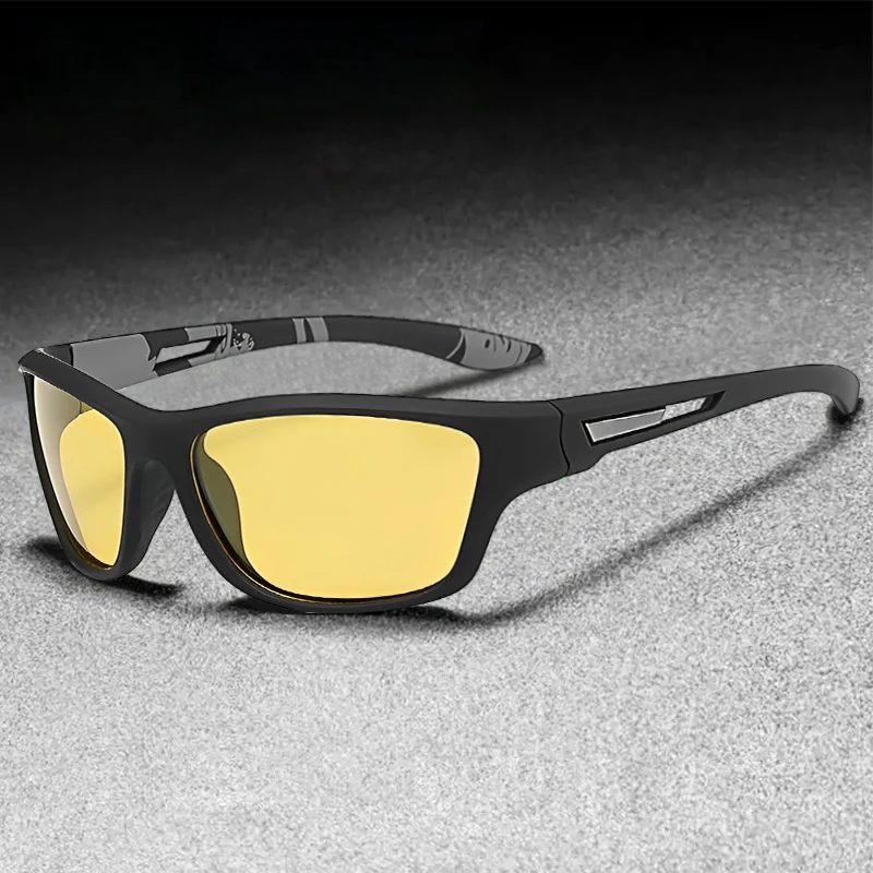 Polarized Sunglasses Men Night Vision Glasses Driver Anti-Glare Sun Glasses Male Outdoor Sport Cycling Color Mirror Shade Goggle