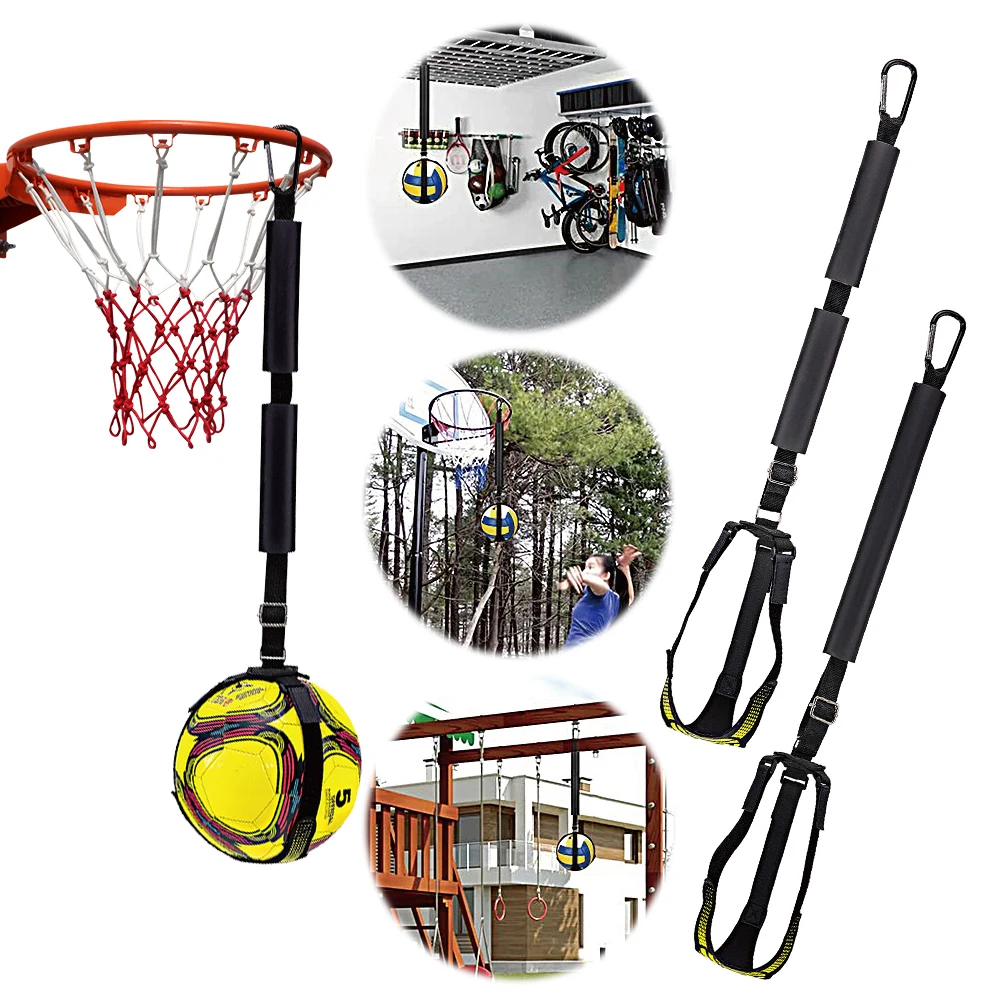 Volleyball Spike Trainer Volleyball Practice Trainer Adjustable Attack with Carabiner for Arm Swing Mechanics