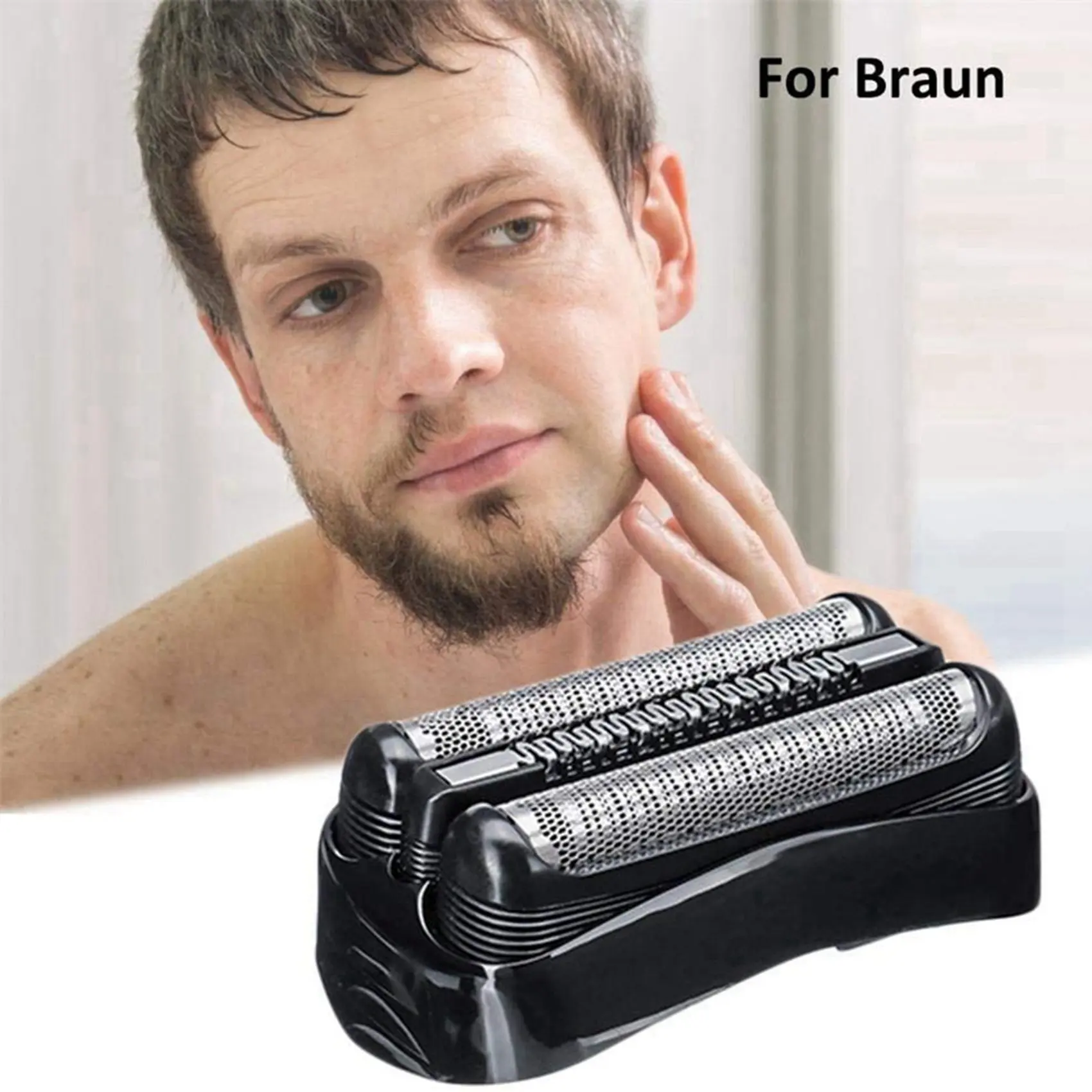 Electric Shaver Head Electric Shaver Blades 2X 21B Shaver Replacement Head for Braun Series 3 Electric Razors 301S 310S 320S 330S 340S 360S 3010S 3020S 3030S 3040