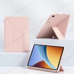 Smart Fold PU Leather Magnetic Cover Stand for Redmi Pad 2 SE 9.7 (Pink)