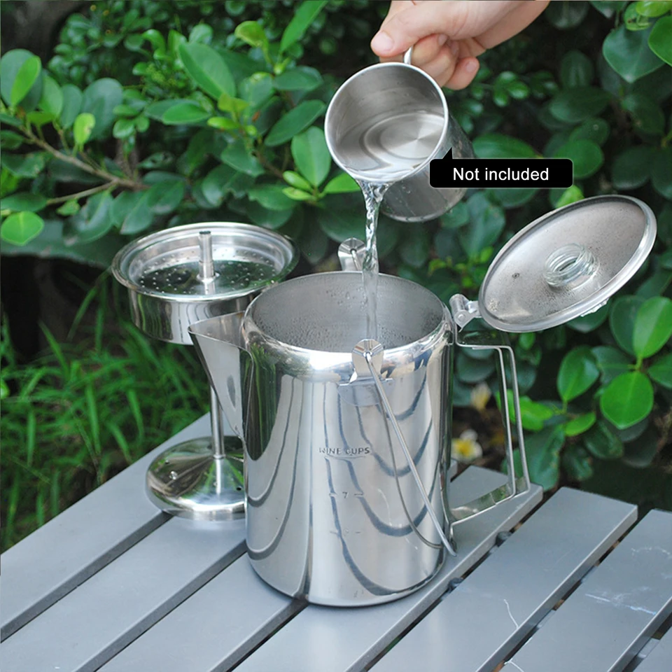 YOSOO Cafetière moka Cafetière italienne légère en acier inoxydable à
