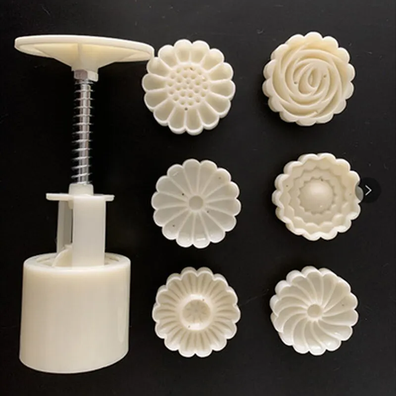 Mooncake Mold Mid-Autumn Festival Hand-Pressure Flower DIY Fondant Decoration Tools