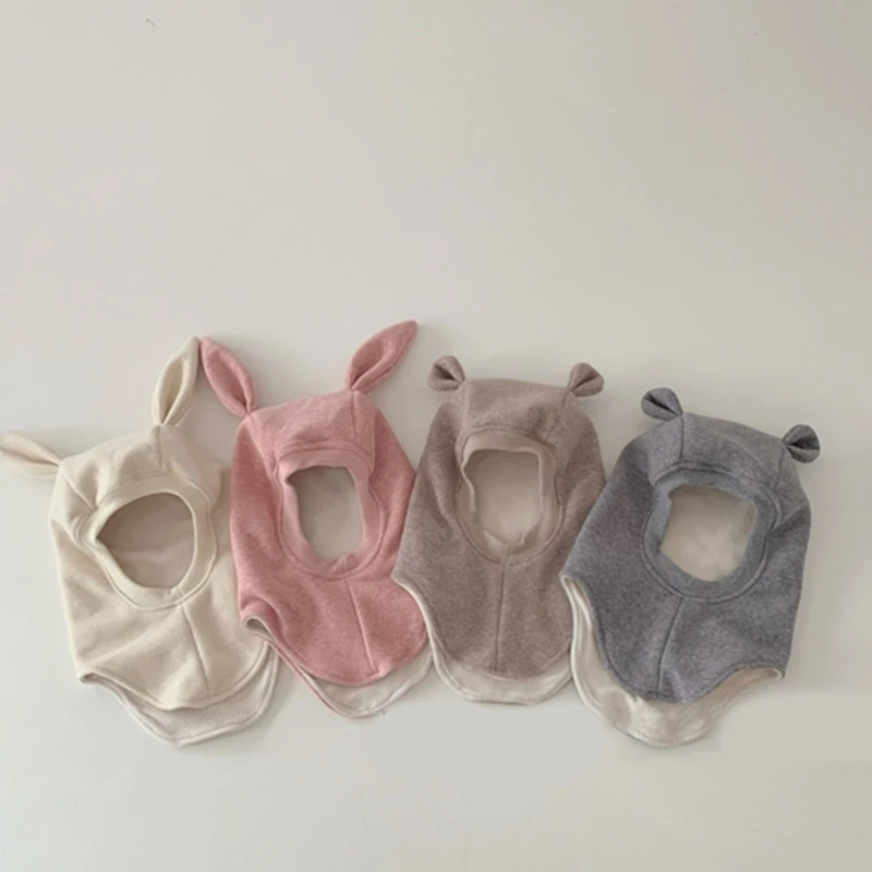

Baby Hooded Hat with Neck Warmer Function, Infant Beanie Cap Autumn Winter Balaclava Cap Breathable Pullover Hat