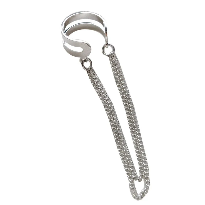 Punk Rhombisches Gitter Zirkon Ohr Manschette Ohr Clip für Frauen Keine Durchbohrten C-Form Geometrische Kleine Ohr Manschette Ohr Wrap ohr Clips Schmuck – Detail 11
