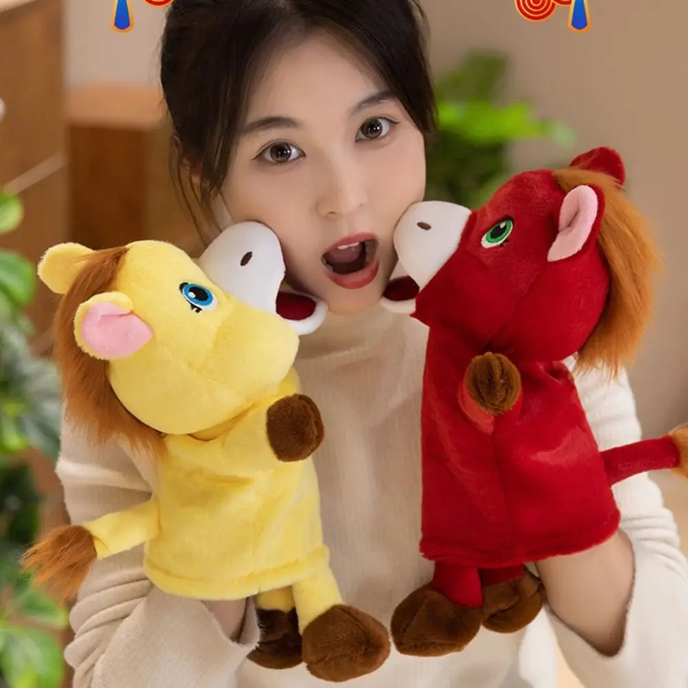 Horse Animal Little Horse Puppet Storytelling Soft Stuffed Plush Horse Toys 30cm Simulation Hand Finger Story Puppet New Year
