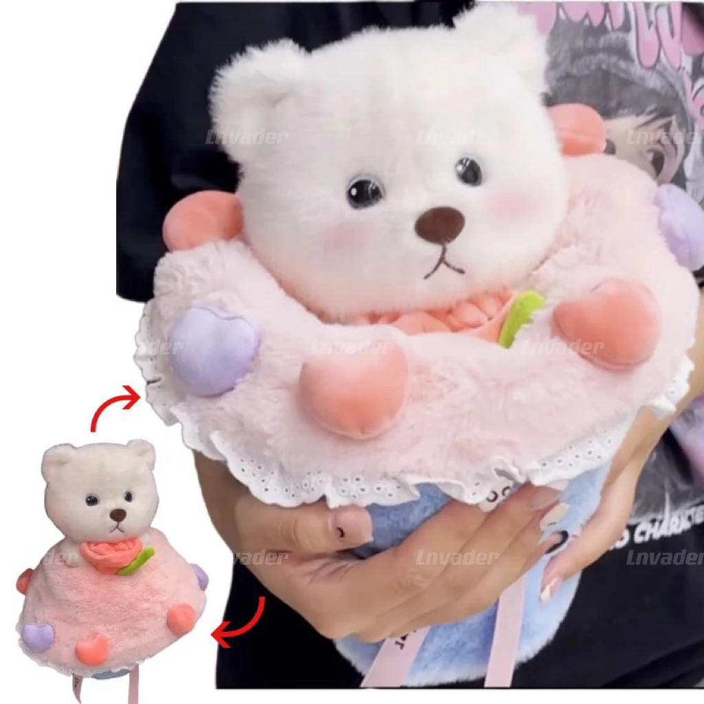 30cm Funny Creative Bear Into a Bouquet of Valentine's Day Girl Gift Lovely Birthday Present Bears Rabbit Flower Proposal Prop year of rabbit annual meeting gift business gift customization present for client gift gift for staff cultural creative gift box