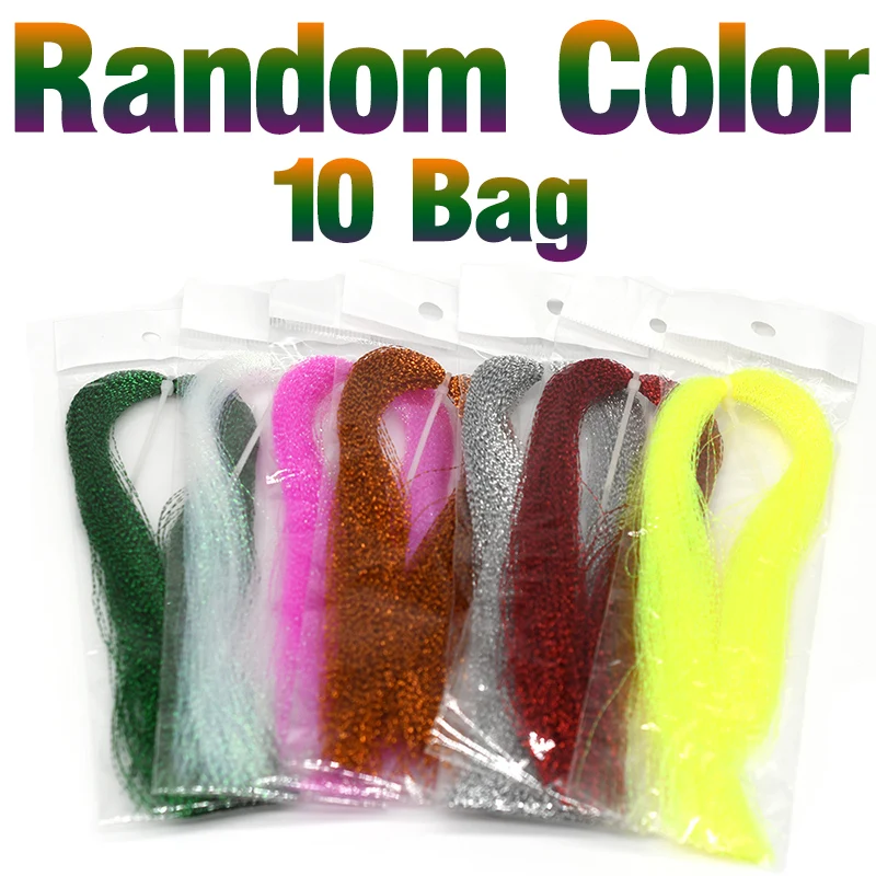 MNFT 10Bags Fly Tying Materials Muti-color Fly Fishing Crystal Flash  Flashabou Tinsel for Making Fly Fishing Lur - AliExpress