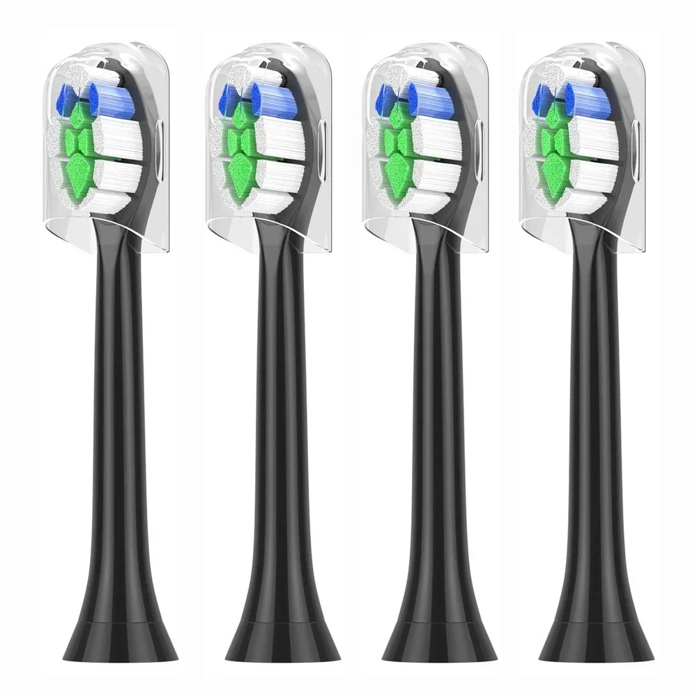 

4 шт., jt для Philips Sonicare Diamond Clean ProResults FlexCare HX6064/14, Стандартная замена, цвет черный
