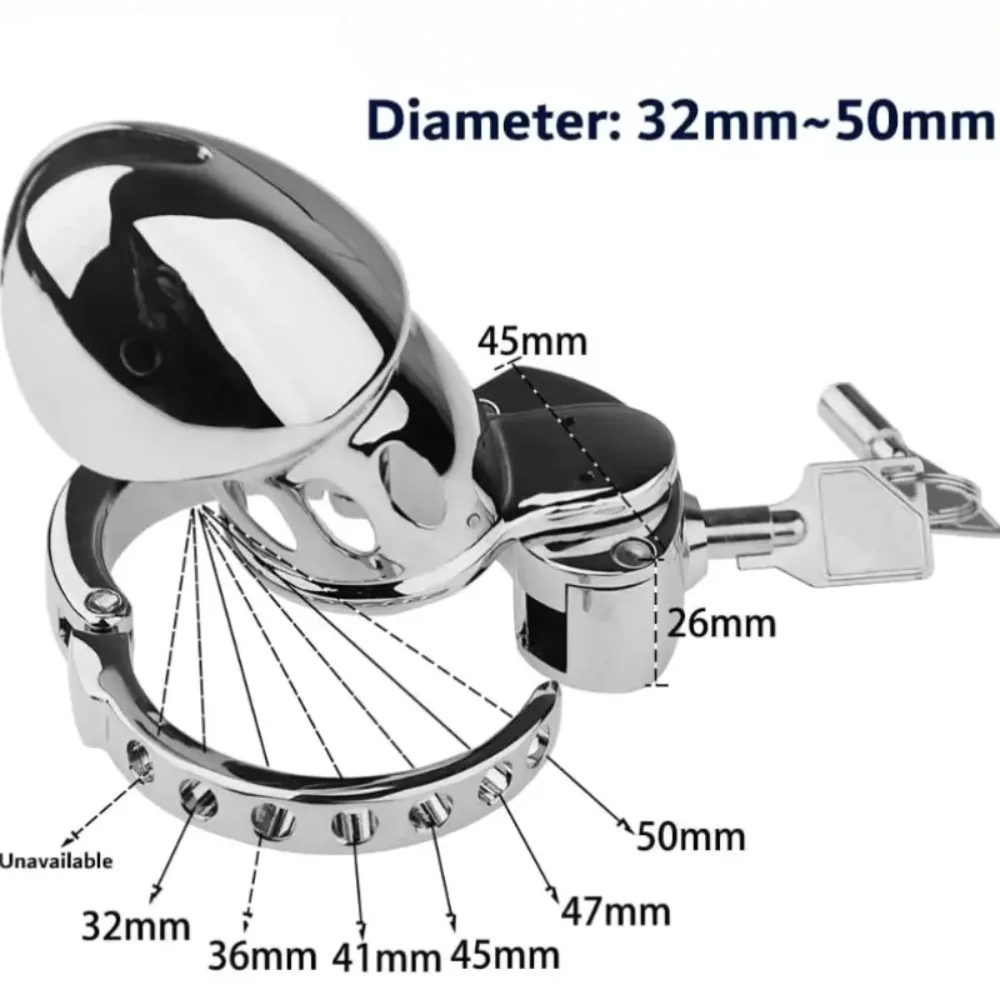 Push Lock Adjustable Chastity Device Cock Cage for Men 6 Size Penis Ring Chastity Lock Sex Slave BDSM Mini Sex Toys for Couple penis chastity cage chastity lock sex toy chastity cage accessory penis cock ring male female sex toy