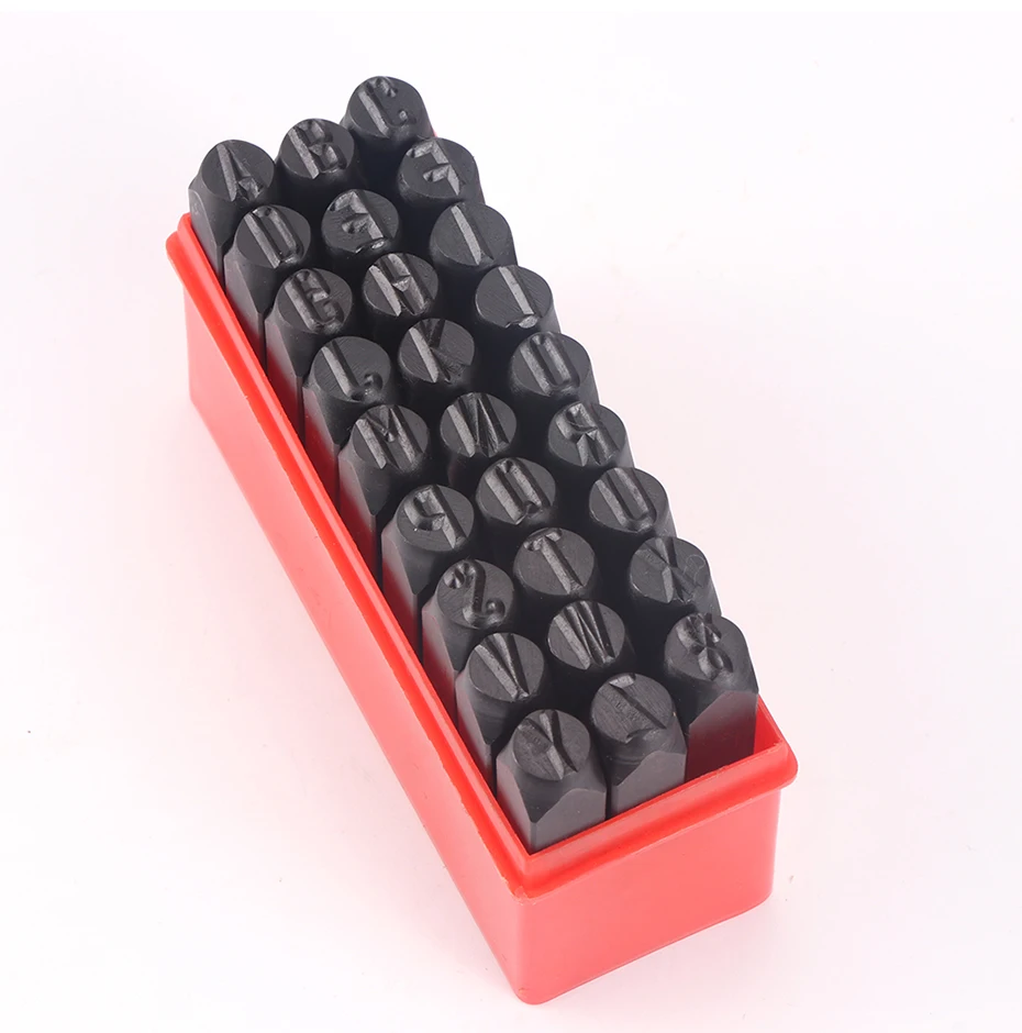 QJH Number Stamp (0-9) Letter Stamp Set (A-Z) Punch Perfect for Imprinting Metal Stamping Kit, Plastic, Wood, Leather 2-12.5MM