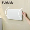 Foldable Wall Shelf Punch-Free Wall-mounted Plastic Floating Shelf Household Bathroom Toilet Towel Clothes Storage Rack 5