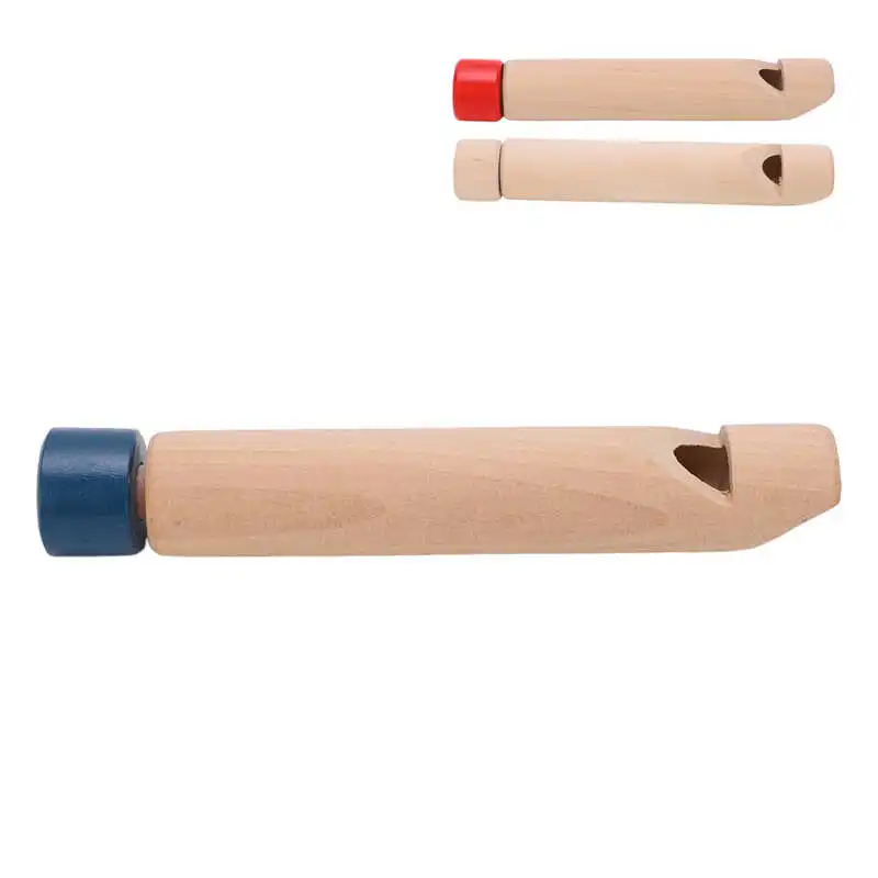 Kids Slide Whistle Wood Slide Whistle Water Based Paint Wooden Push Pull Flute for Vocal Training