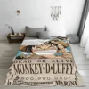 O-One P-Piece Anime Blankets Pirates Japan Manga Wool Funny Warm Throw Blanket for Chair Covering Sofa Spring/Autumn Office 2