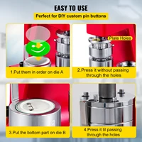 VEVOR Badge Maker Kit (32-75mm) – 500/1000 Button Parts Included | Easy DIY Badge Creation - Image 2