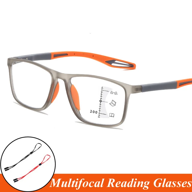 Gafas de lectura multifocales para hombre y mujer, lentes bifocales de alta  definición, con bloqueo de luz azul Retro - AliExpress
