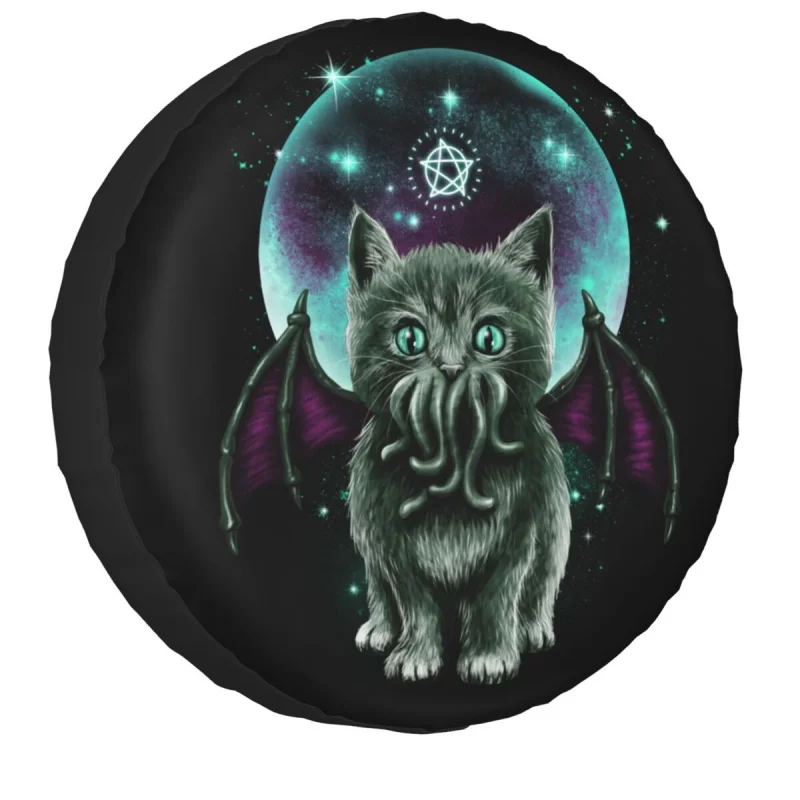 

Harajuku Call Of Cthulhu Spare Tire Cover Case for Jeep Hummer Kaiju Cat Monster Lovecraft Film Car Wheel Protectors Accessories