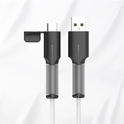 Universal Silicone Charger Cable Protector with Built - In Cable Winder (Black USB A to C)