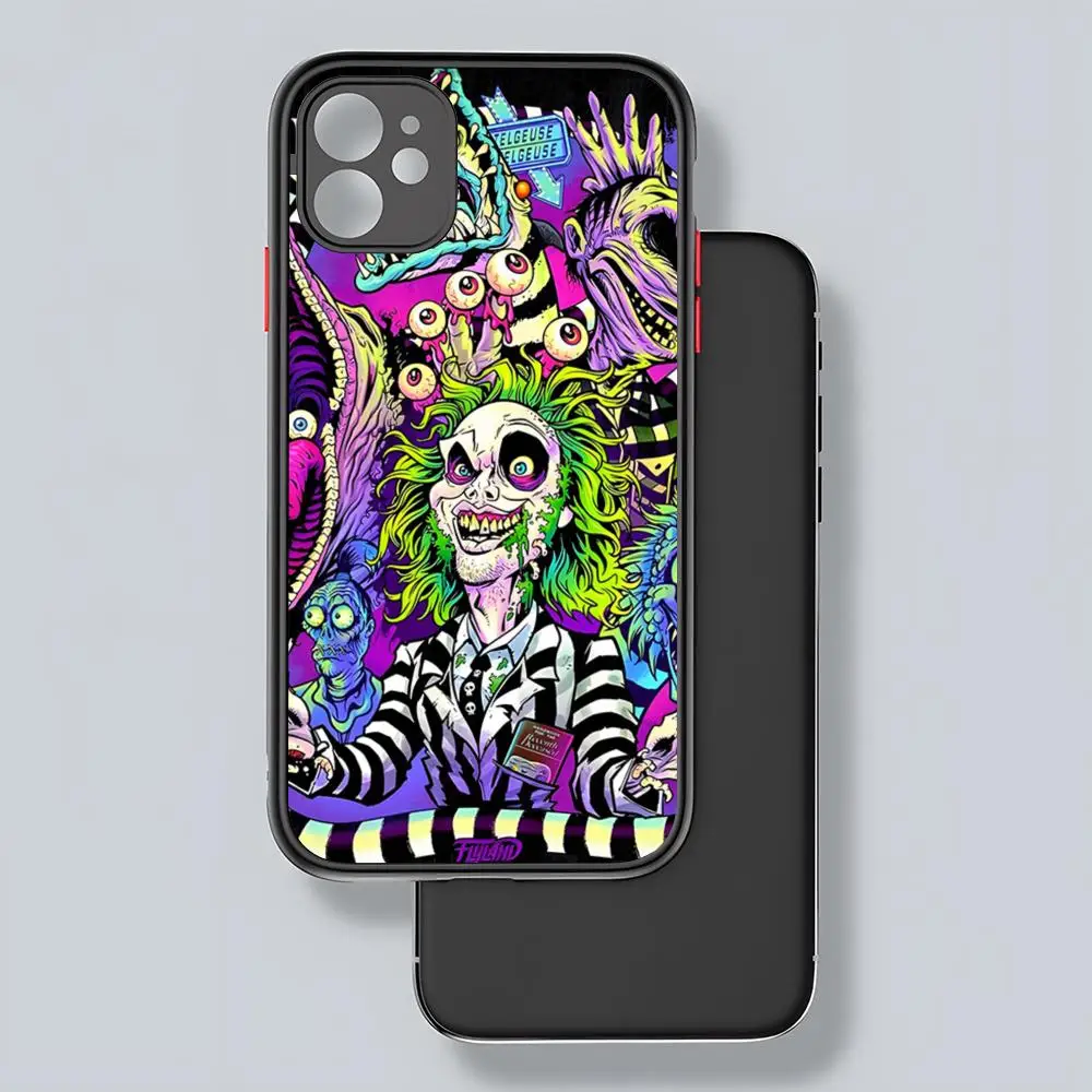 thumbnail image 1 of Funda para teléfono B-Beetlejuice Handbook-es transparente mate para iPhone 12 11 13 Pro Max X XR 8 Plus 16 15 cubierta trasera, 1 of 4