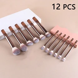 Professional Makeup Brush Set - 12 - Piece Collection with Ergonomic Handles & Soft Bristles (12 PCS)