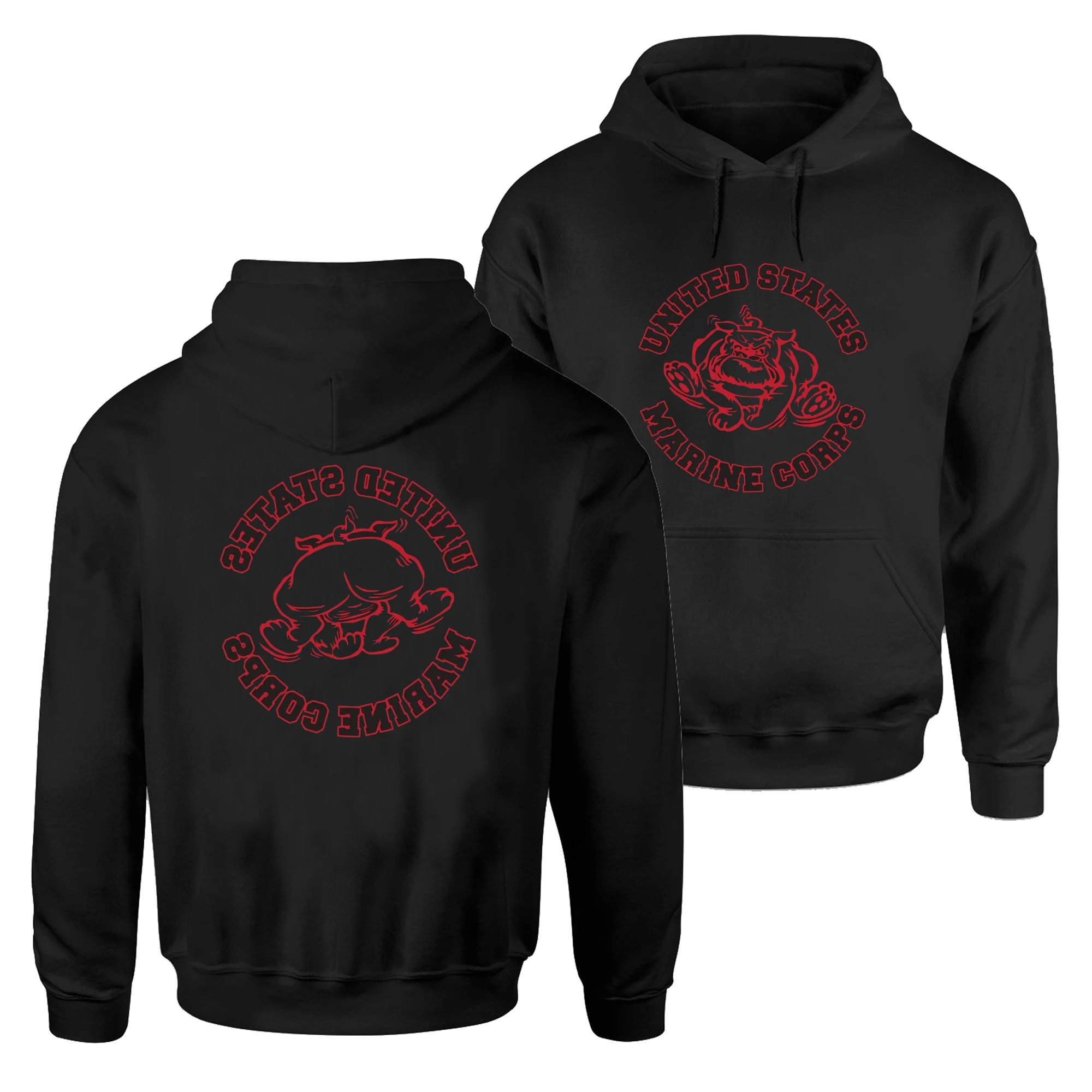 

US Marine Corps Bulldog Old Corps Grunt Pullover Hoodie New 100% Cotton Comfortable Casual Mens Sweatshirts Fashion Streetwear