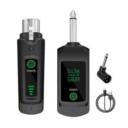 Wireless Microphone System with Handheld Dynamic Mic and UHF XLR Adapter (1 To 1 Upgraded)