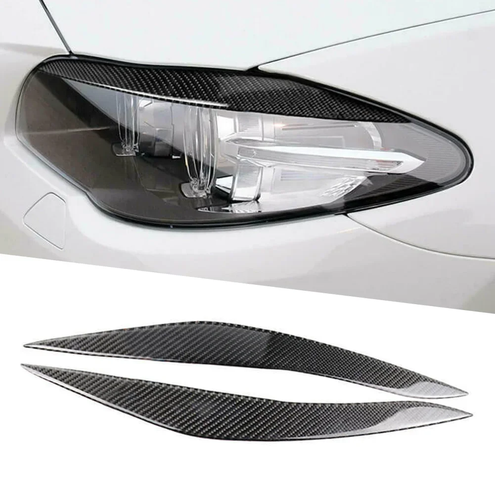 

Carbon Fiber ABS Auto Headlight Eyebrow Eyelid M Sport Trim For BMW 5 Series F10 F18 520li 525i 2011- 2017 decorative fittings