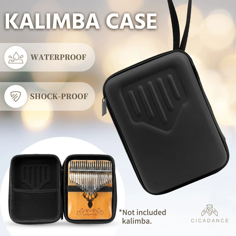 

Kalimba Case Thumb Piano Storage Bag For 17/21 Key Calimba Waterproof Portable Musical Instrument Accessories Christmas Gifts