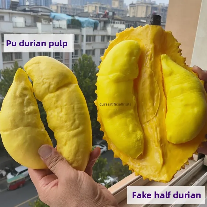 Ultra Soft Fake Durian Meat Model Decorations Simulated  Mountain Durian Fruit Display Props for Fruit ops Window Decora...