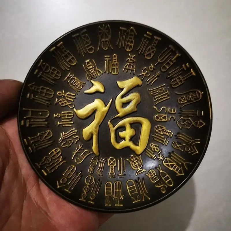 Bai Fu Bai Shou Pan 청동 도자기 컬렉션, 순 구리 점선 골드 플레이트 컬렉션, 가정 가구, 시장 장식