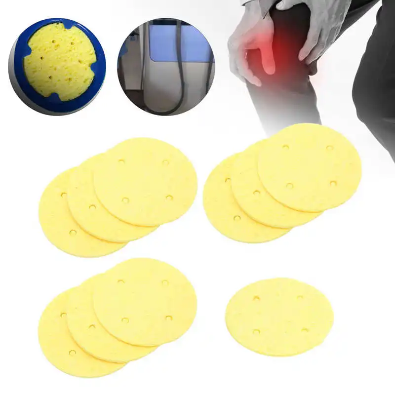 10pcs 60mm EMS Electrodes Conductive Pads Sponge Reusable Replacement for Interference Electrotherapy Instrument TENS Unit Pads