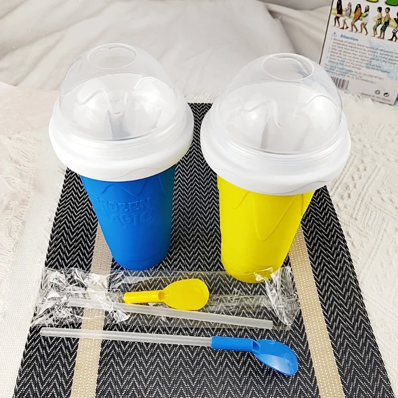 Plastic Cup Double Layer Pinch Cup For Quick Cooling Outdoor Ice Making