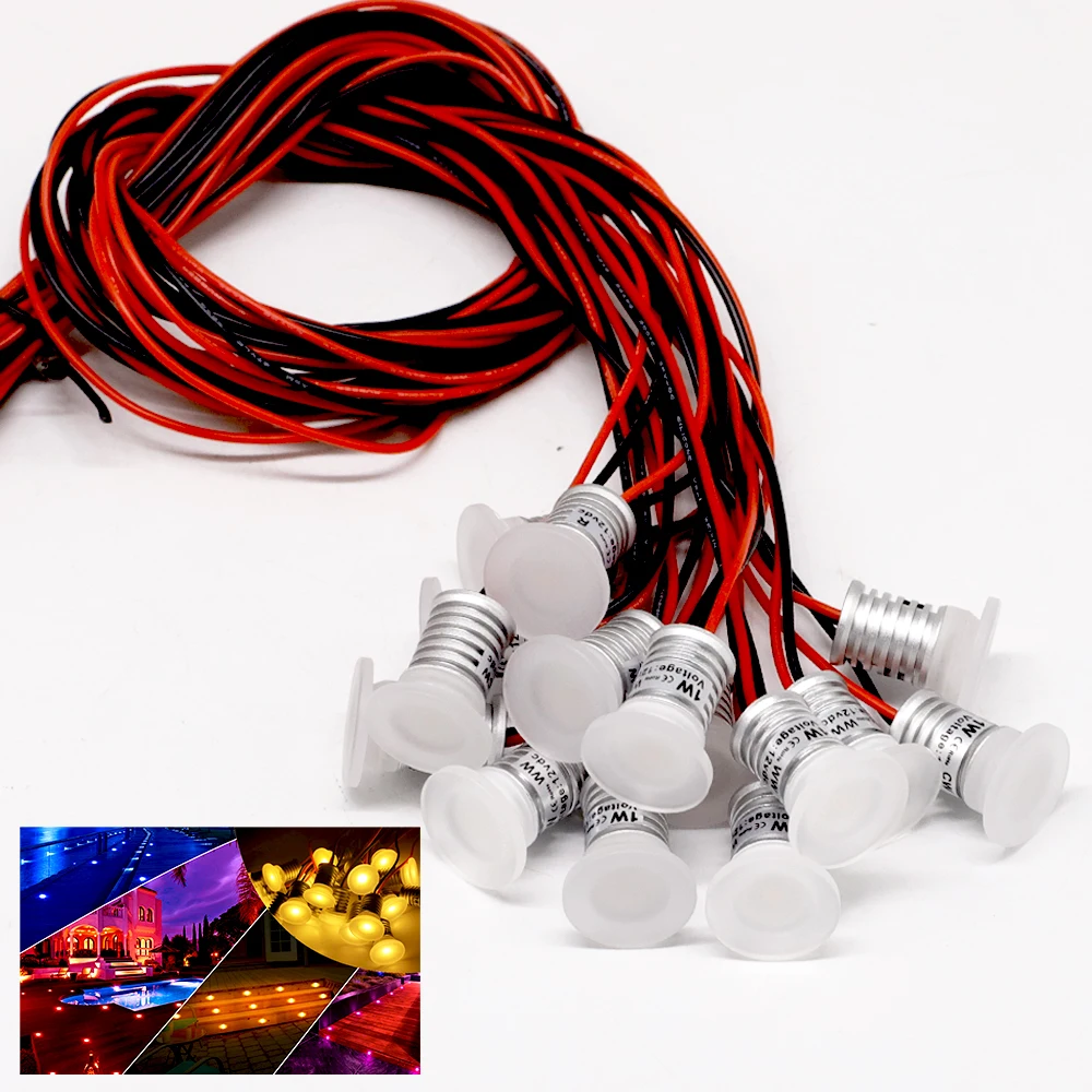 Mini Starry Sky Downlight 1W12V Embedded Stage Ceiling Light Small Car RV Atmosphere Lamp Indoor Recesseed Dining Room Spotlight