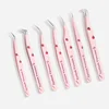 False Eyelash Tweezers Stainless Steel Anti-static Pincet Curved Strip 3D Eyelash Extensions Tweezers 6 Types Makeup Tools 2