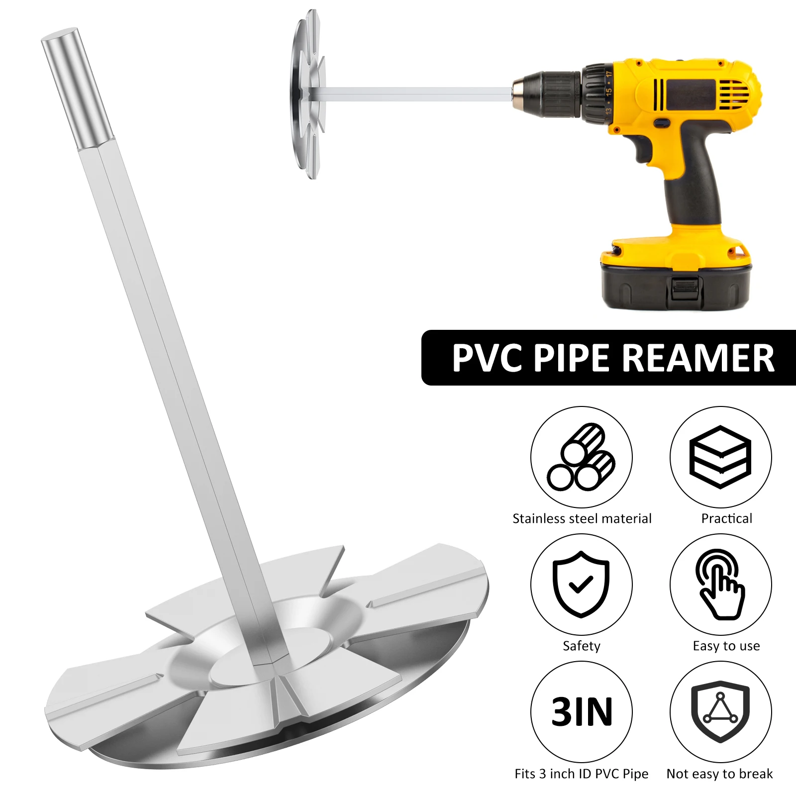 PlumbingFittingSaverBit3InchStainlessSteelPipeReamerToolWear
